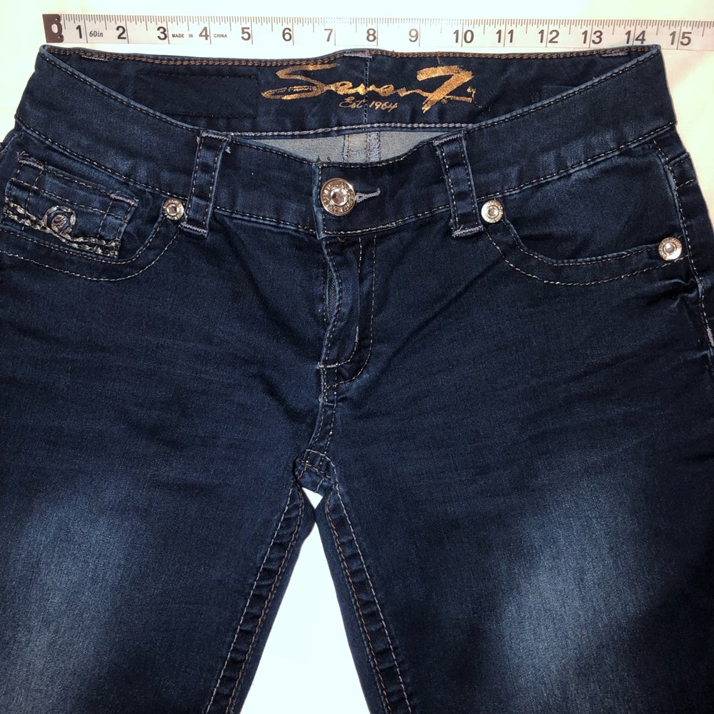 Seven7 pre-washed denim jeans bootcut 29, great!